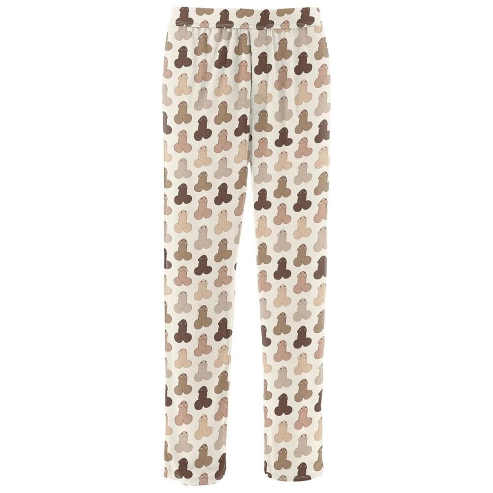 Kickee Pants Men Prostate Health Awareness Penis Lounge Pajama Pants Large